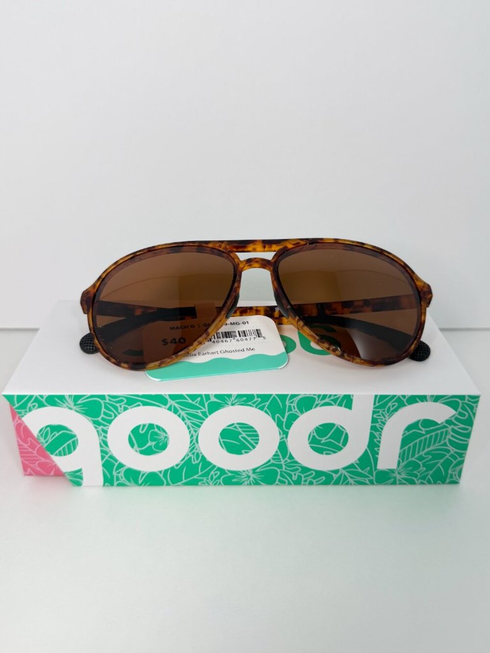 NWT goodr Mach G Amelia Earhart Ghosted Me Polarized Aviator Sunglasses